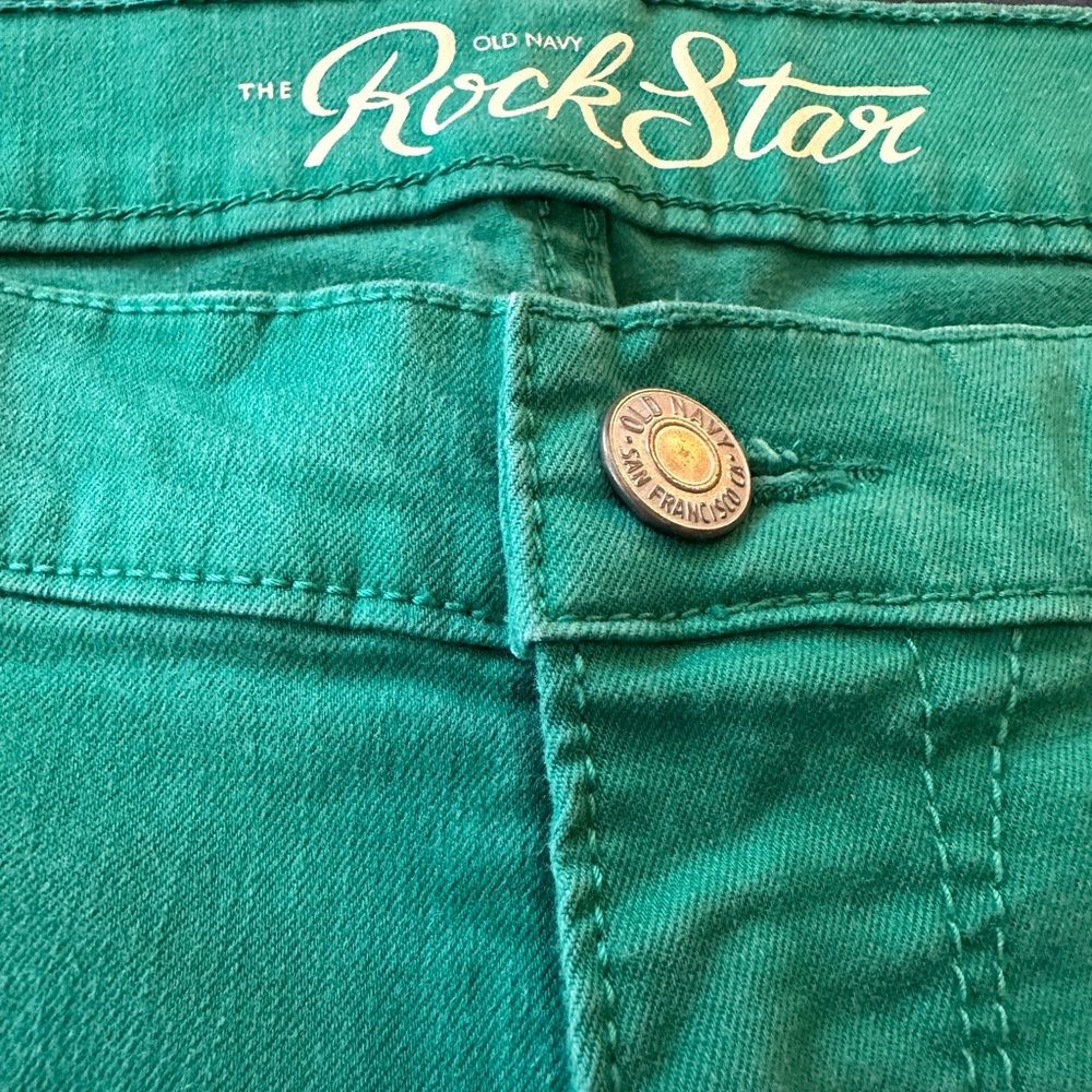 Old Navy Women's Green Skinny Jeans - Picture 3 of 5